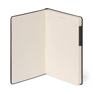 Legami - Gestreiftes Notizbuch, Monochrom Weiche Abdeckung - Tiefgrafit - Mein Notizbuch
