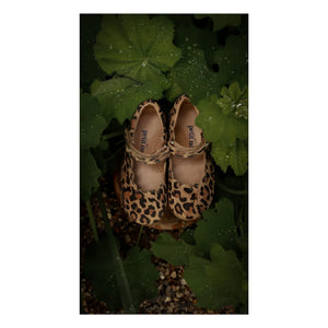 Petit Nord - Scallop Mary Jane Leopard | Braun