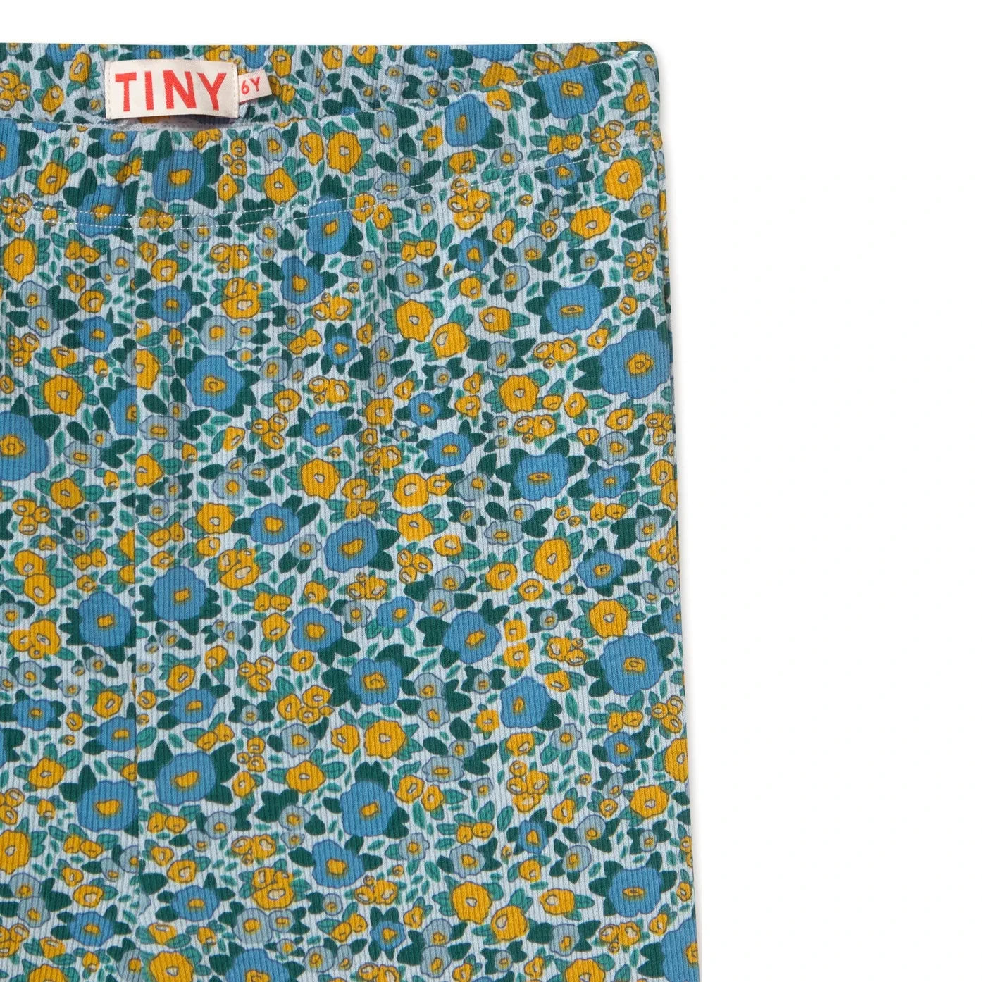 Tinycottons - Bio-Baumwoll-Blumenmuster-Gestreifte Spanische Hosen | Blau