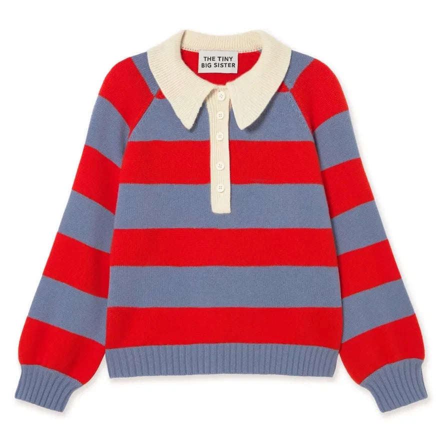 The Tiny Big Sister - Frank Laine Gestreifter Pullover | Orange