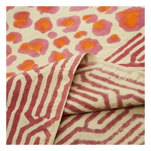 Doing Goods - Leopardenmuster Decke und Baumwoll-Tragetasche | Rosa