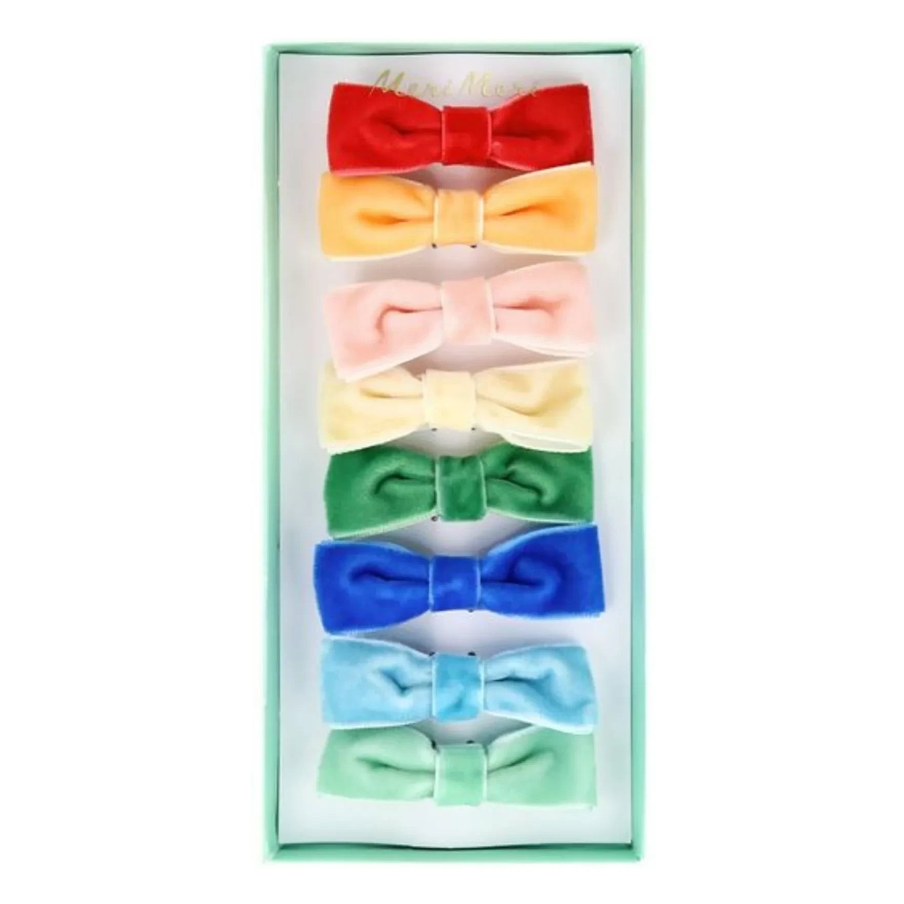 Meri Meri - Haarspangen mit Samtschleifen - 8er-Set