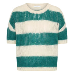 By Bar - Nino Astro Gestreifter Pullover | Peacock blue