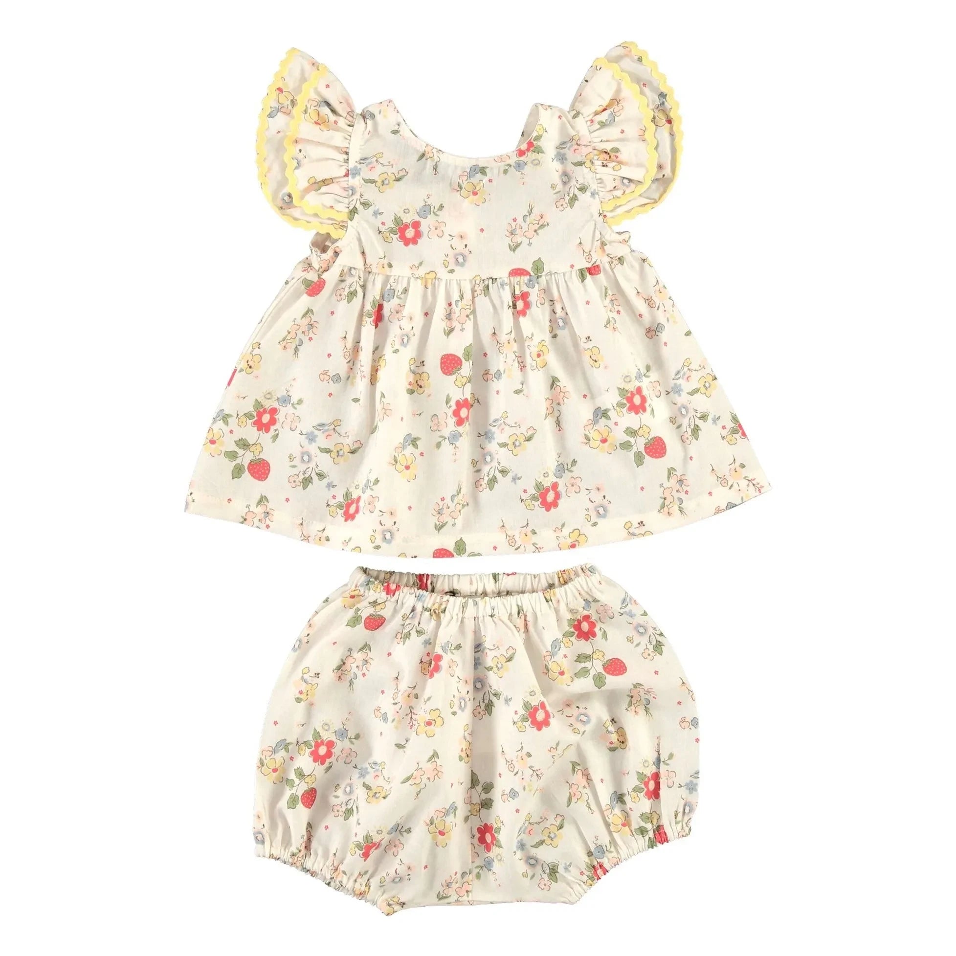 Bebe Organic - Annice Fleuri Oberteil und Bloomer Set | Weiß
