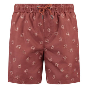Beachlife - Smiley Badeshorts | Bordeaux