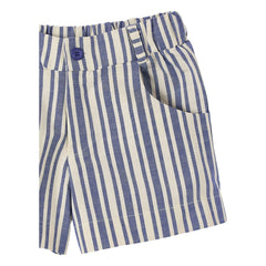 Fabula - Gestreifte Weite Shorts | Hellblau