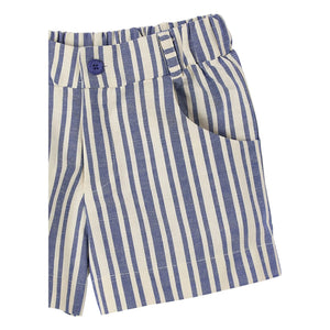 Fabula - Gestreifte Weite Shorts | Hellblau