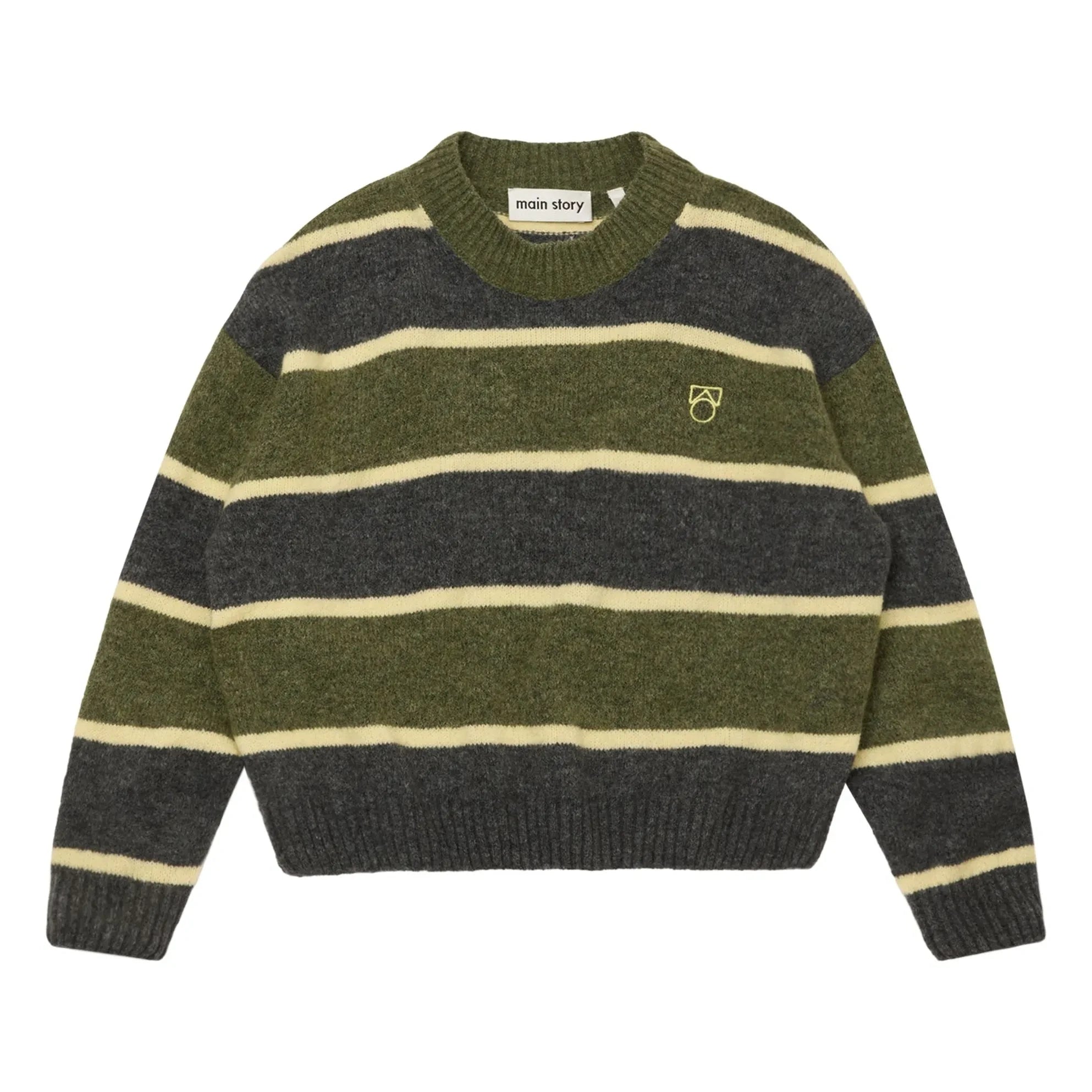 Main Story - Gestreifter Pullover | Anthrazitgrau
