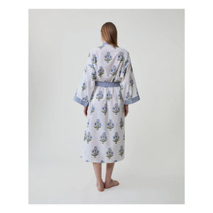 Scarlette Ateliers – Kimono mit Mohnblumenmuster „Clark“ | Weiß