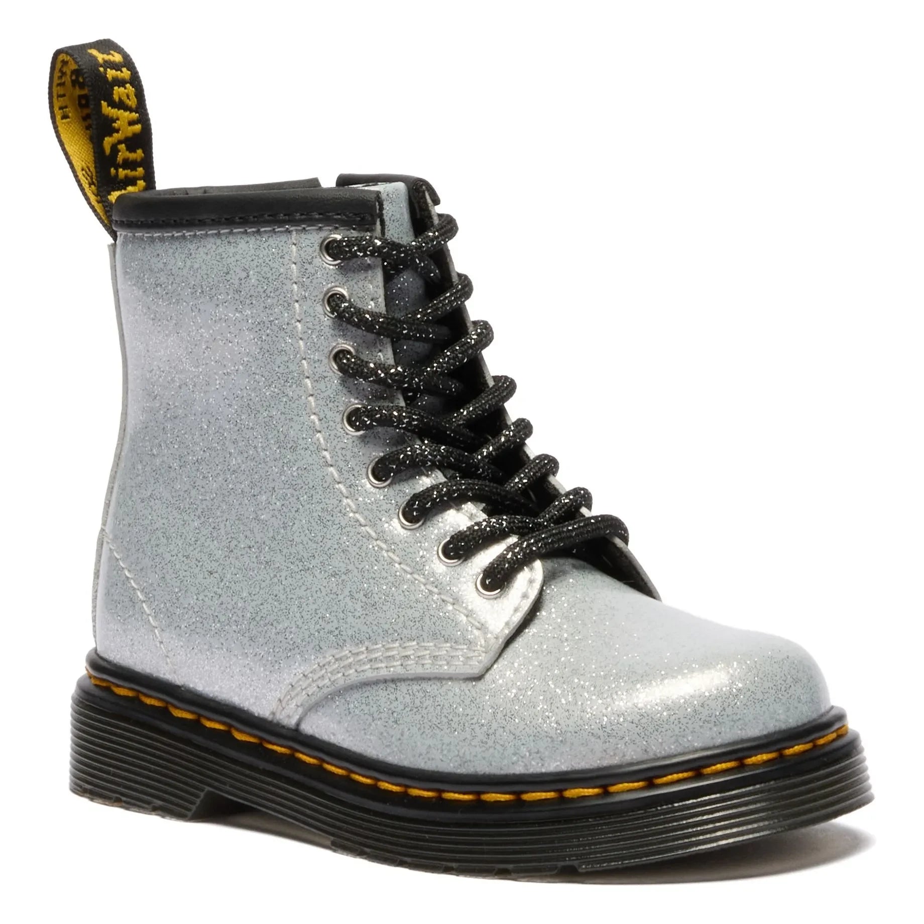 Dr. Martens – 1460 J Glitter Stiefel | Silber
