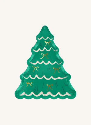 Meri Meri - Weihnachtsbaum Teller - 8er Set