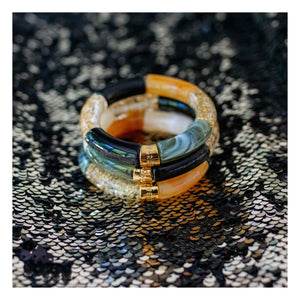 Parabaya - Trio Black Night Armbänder | Schwarz