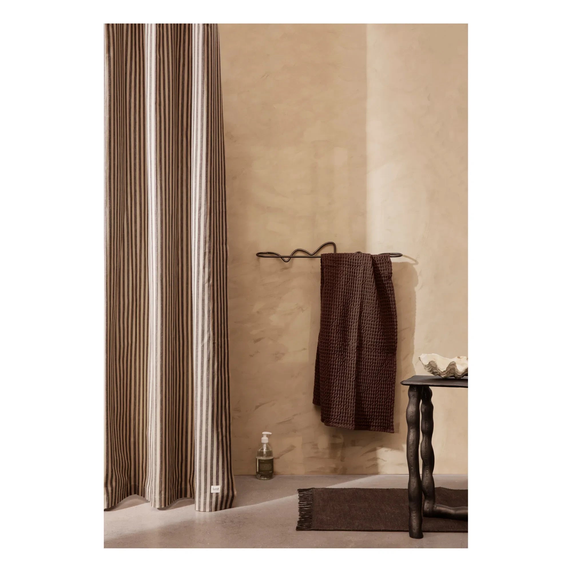 Ferm Living - Duschvorhang Chambray Schwarz