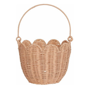 Olli Ella - Blatt Rattan Korb | Pfirsich