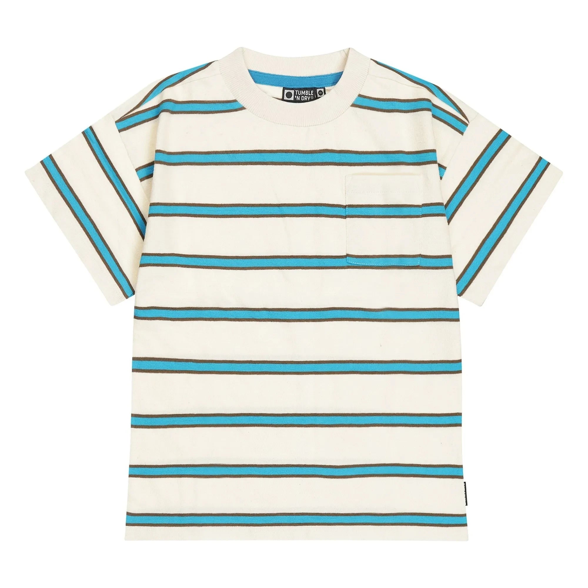 Tumble N'Dry – Oceano Oversize Ringel T-Shirt aus Bio-Baumwolle | Blau