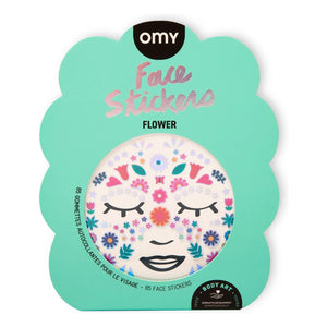 Omy - Blumen-Gesichtsaufkleber