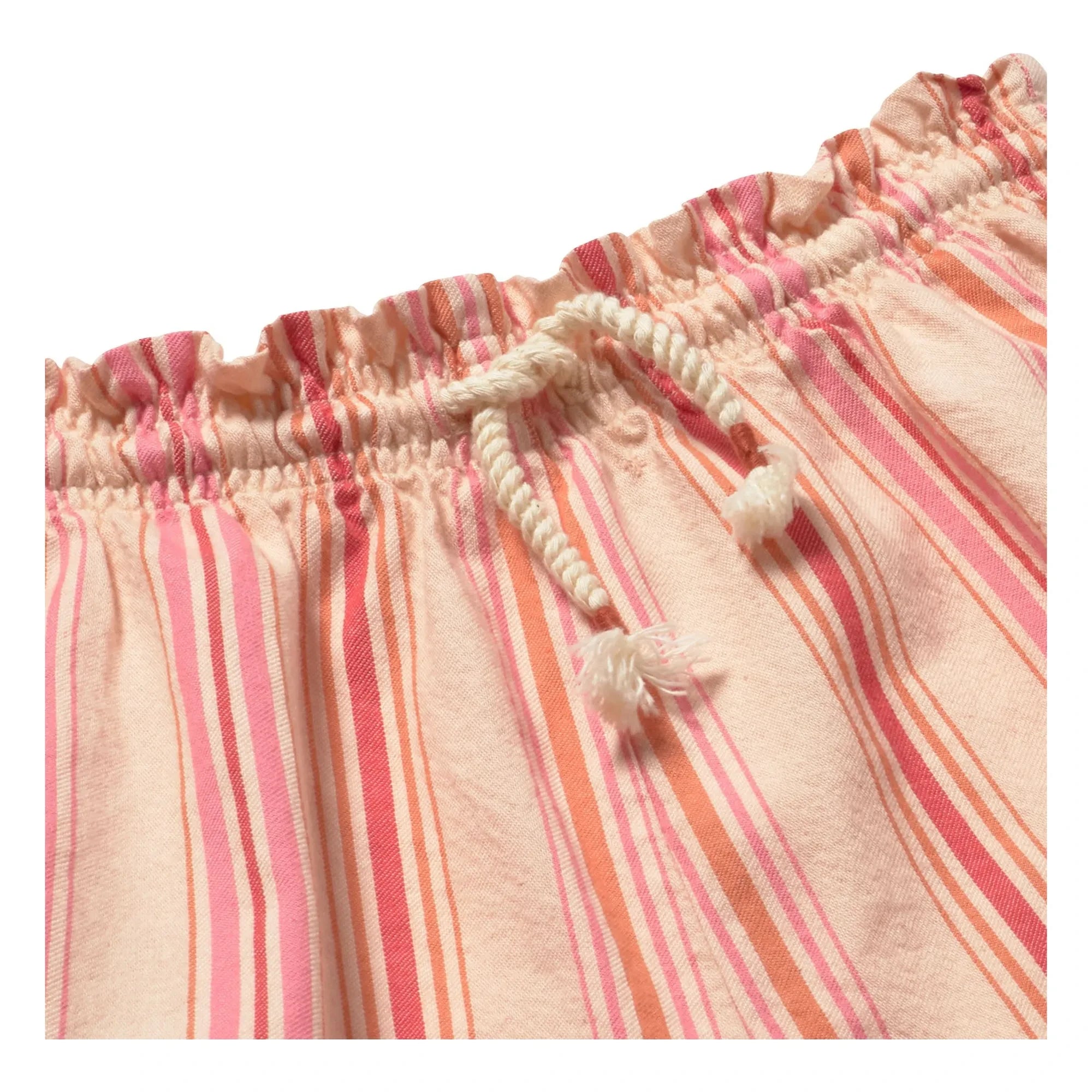 Cozmo - Nia Gestreifte Bio-Baumwollshorts | Rosa