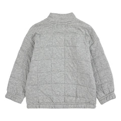 Bobo Choses - Wattierte Sweatshirt Train | Grau meliert