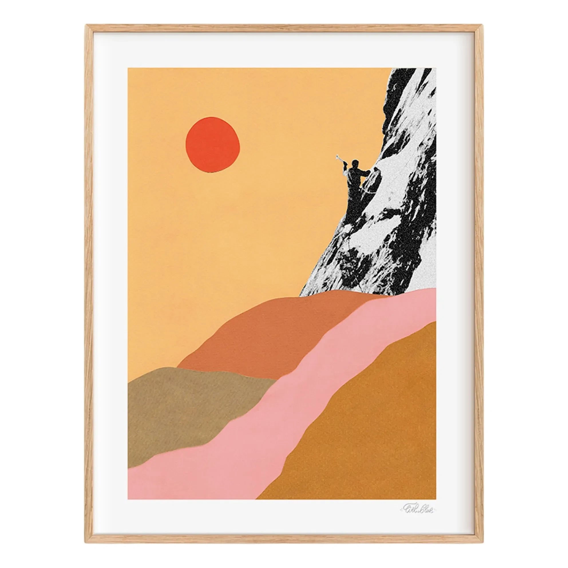 Ciel Glue - Mountain Nr. 4 Kletterplakat - Limitierte Auflage | Orange