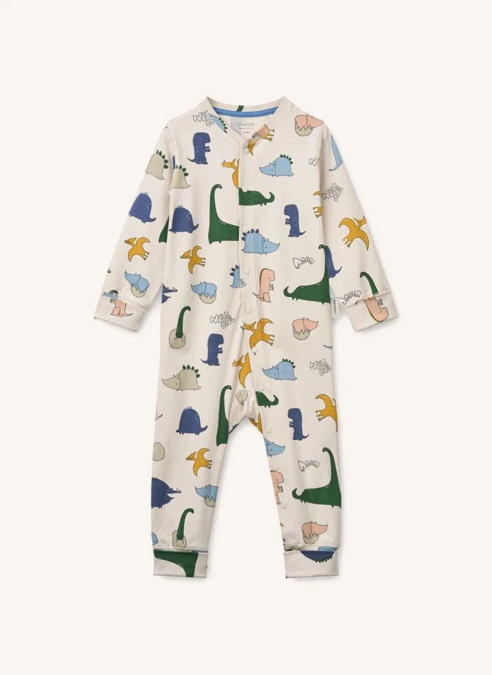 Liewood - Pyjama Birk Dinosaurier Bio-Baumwolle | Sand