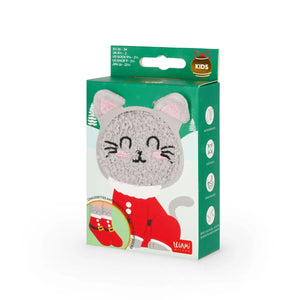Legami - Kinder Weihnachts-Slipper Socken Kitty Santa - Perfekte Passform!