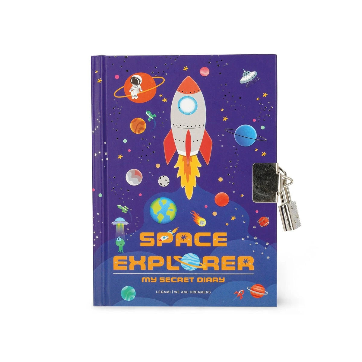 Legami - Secret Tagebuch mit Padlock und Illustrated Hard Hülle - Weltraum - My Secret Tagebuch