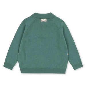 Konges Sløjd - Basi Gestreiftes Wollpolo T-Shirt | Grün