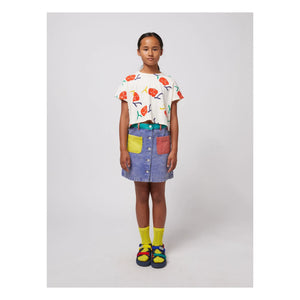 Bobo Choses - Rock aus Bio-Baumwolle mit Farbblock-Design | Blau