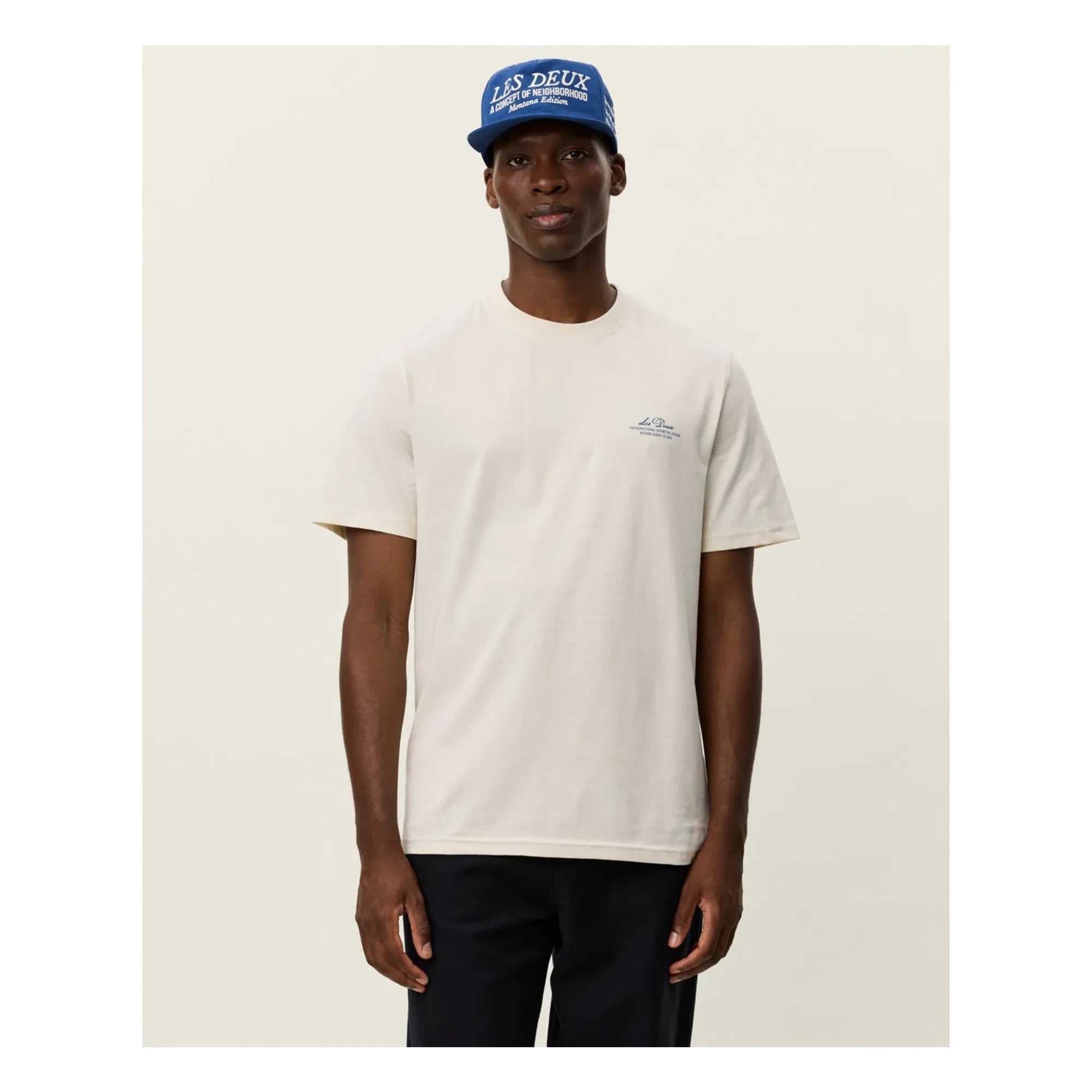 Les Deux - Ben Glode Bio-Baumwoll Rundhals-T-Shirt | Gebrochenes Weiß