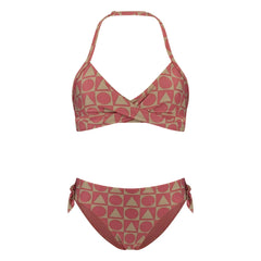 Beachlife - 2-teiliger Badeanzug mit Grafikmuster aus recycelten Fasern | Bordeaux