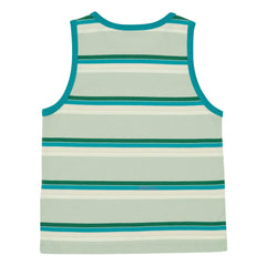 Main Story - Gestreiftes Bio-Baumwoll-Unterhemd | Blassgrün