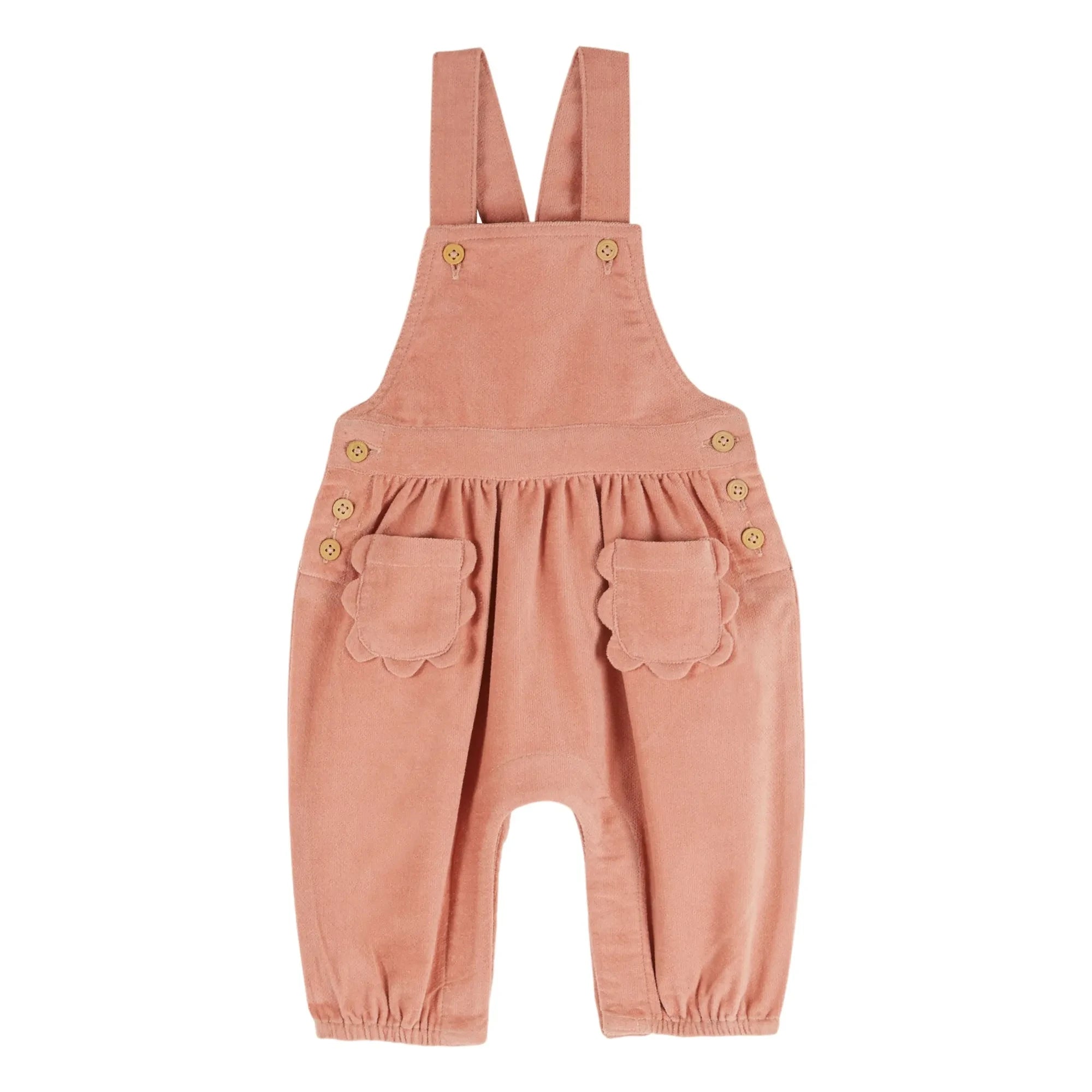 Emile et Ida - Kadife salopet | Pembe