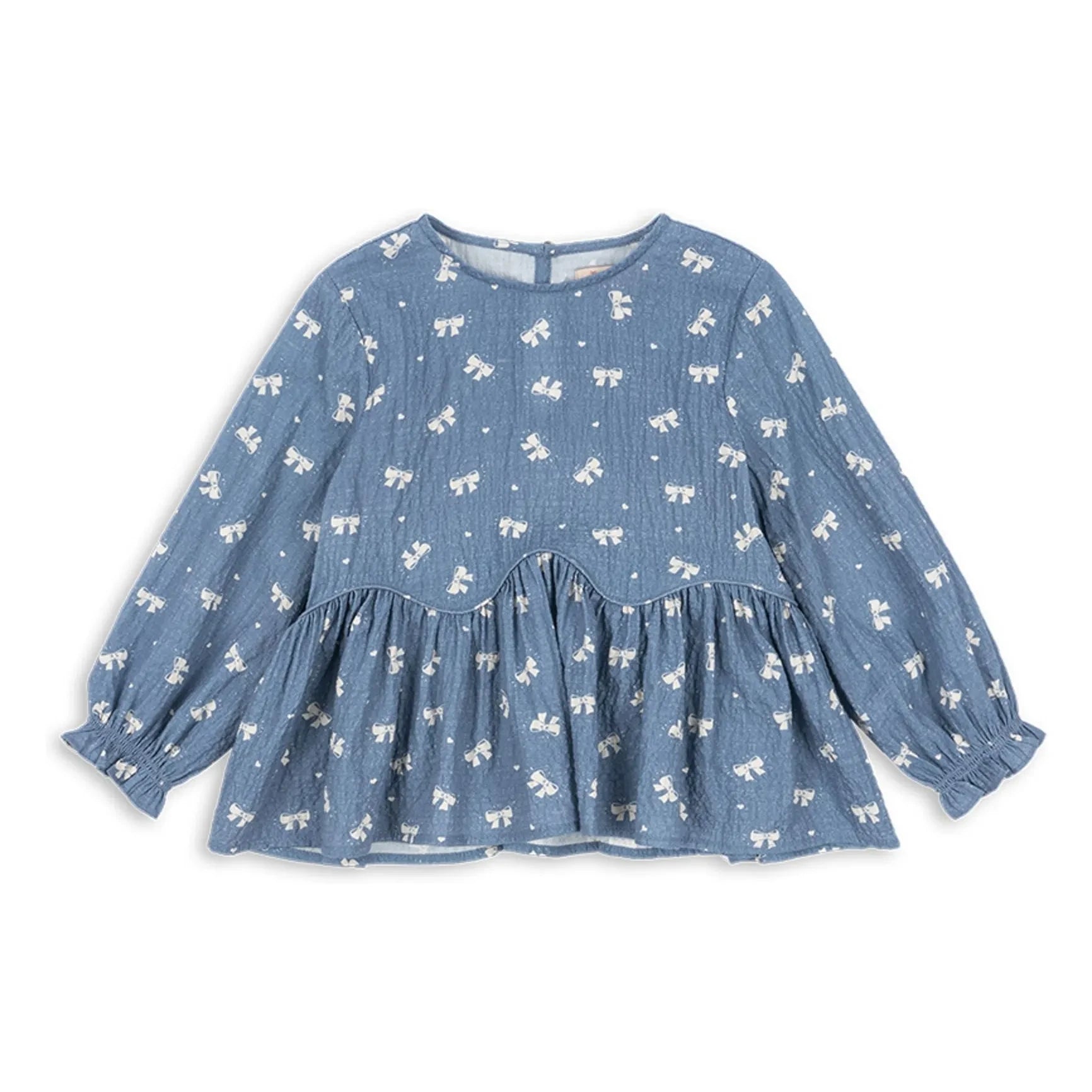 Konges Sløjd - Vida Bluse aus Bio-Baumwolle | Blau