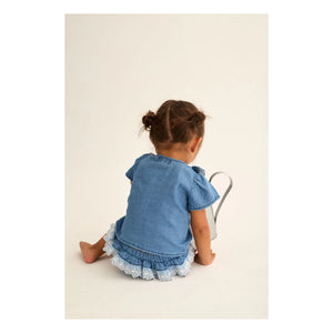 Cozmo – Denimbluse mit Rüschen, blau Malva