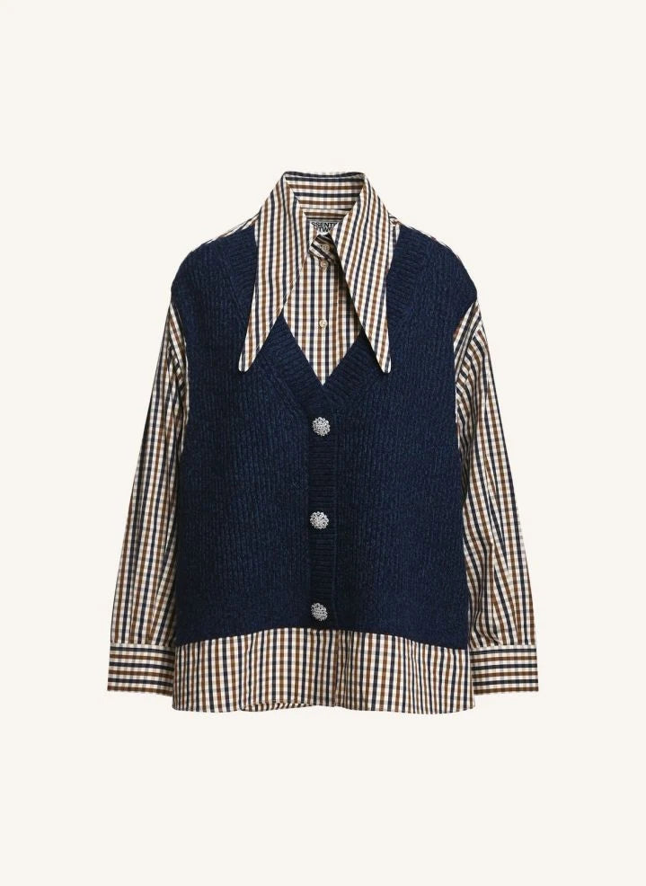 Essentiel Antwerp - Kute Mix Bluse | Grau