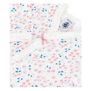 Petit Bateau - Schlafanzug mit Blumenmuster | Weiß