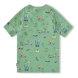 Molo - Neptune Aliens UV-Schutz-T-Shirt aus recycelten Fasern | Grün