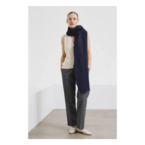 Pomandère - Baumwoll- und Leinenstrickjacke | Creme
