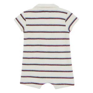 Bonton – Lilo Gestreifter Frottee-Playsuit | Elfenbein