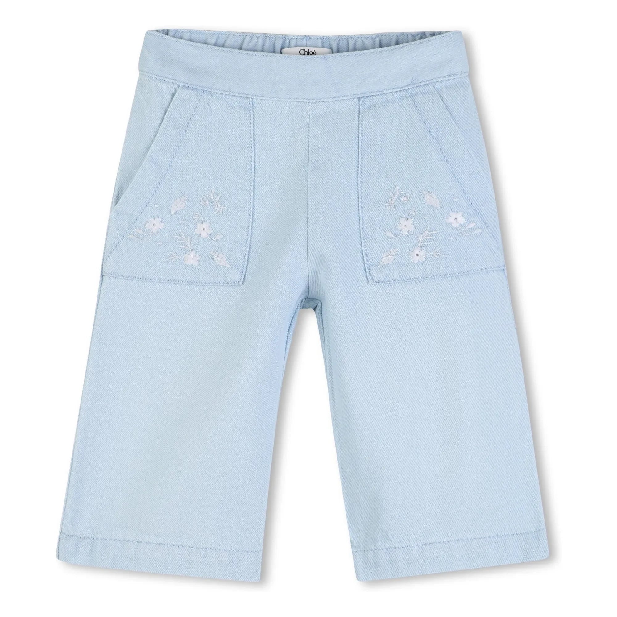 Chloé – Bestickte Jeans | Blau
