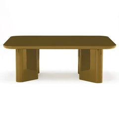 Gabrielle Paris – Thelma Couchtisch aus lackiertem Holz und Glas | Grün