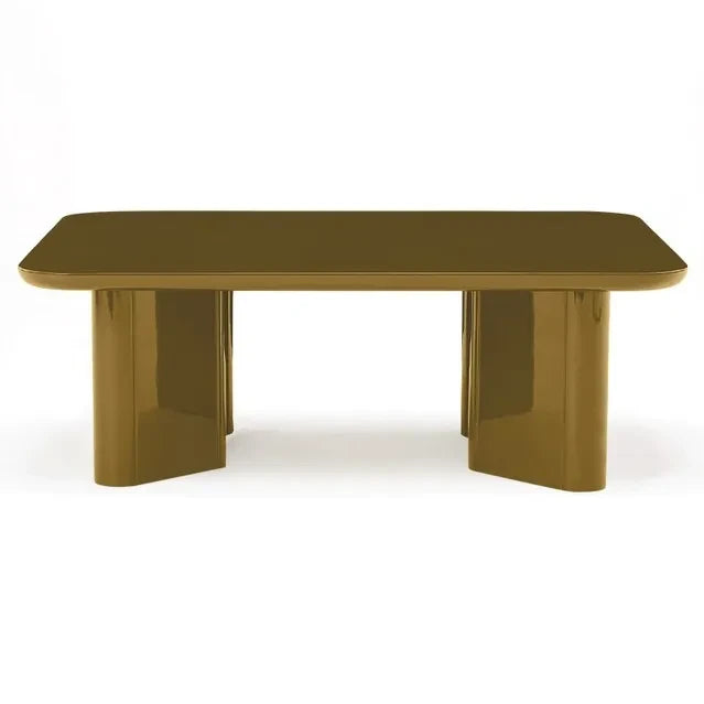 Gabrielle Paris – Thelma Couchtisch aus lackiertem Holz und Glas | Grün
