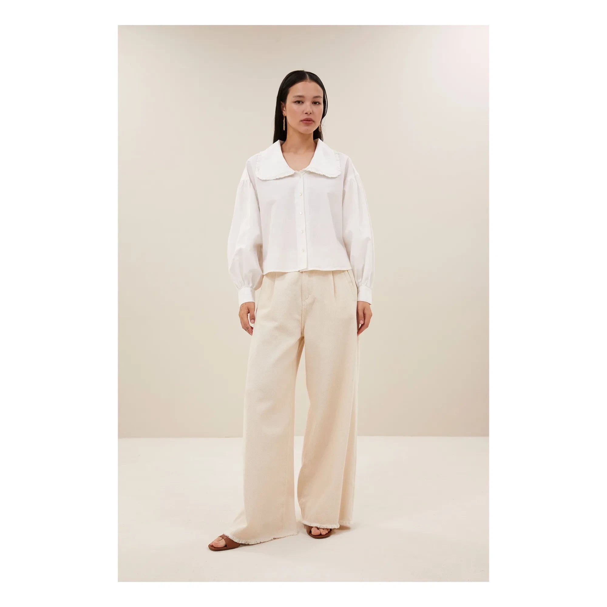 By Bar - Lux Grain Bio-Baumwolljeans | Gebrochenes Weiß