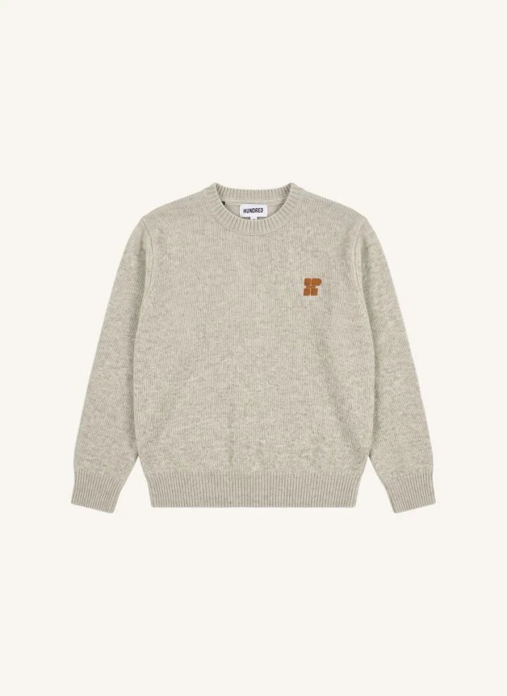 Hundred Pieces - Mika Merino Wolle Pullover | Grau Melange