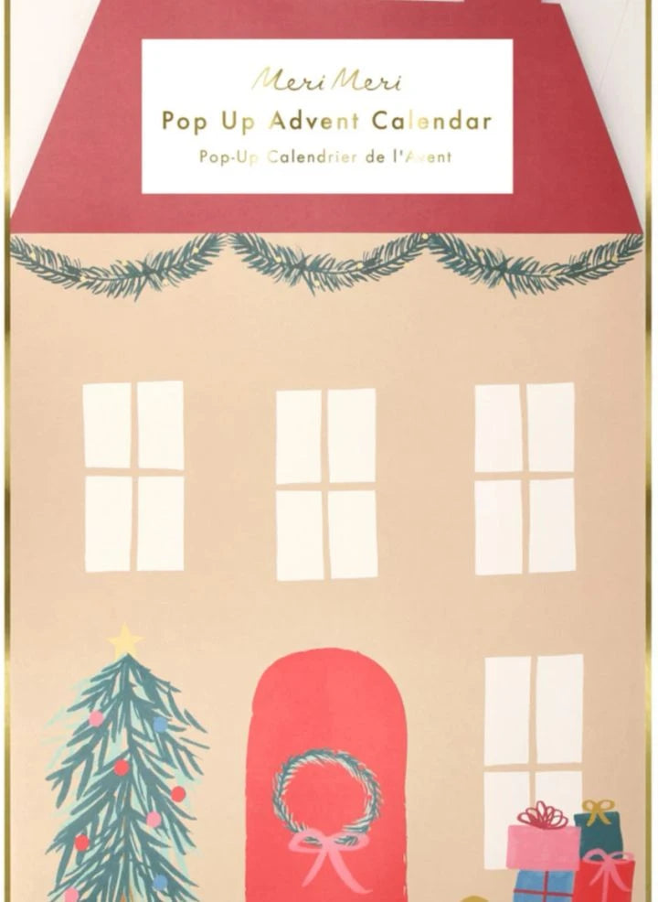 Meri Meri - Weihnachtsmanns Haus Papier Adventskalender