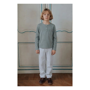 Risu Risu - Quattro Çizgili Organik Pamuklu Pijama | Mavi