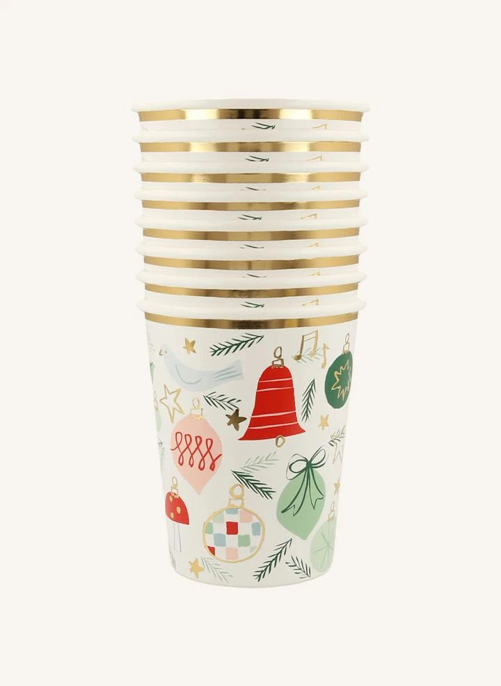 Meri Meri - Weihnachtsbecher - 8er Set