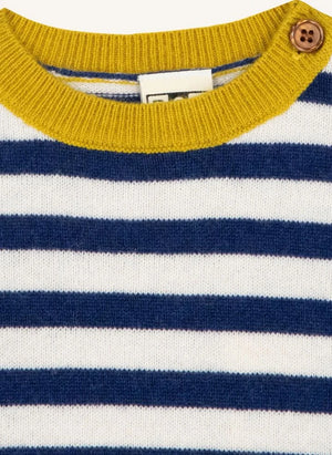 Bonton - Pepito gestreifter Babypullover | Marineblau