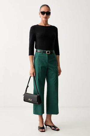 Weekend Max Mara uzun kollu kadın bluzu, pamuk ve elastanlı WKDMULTIA
