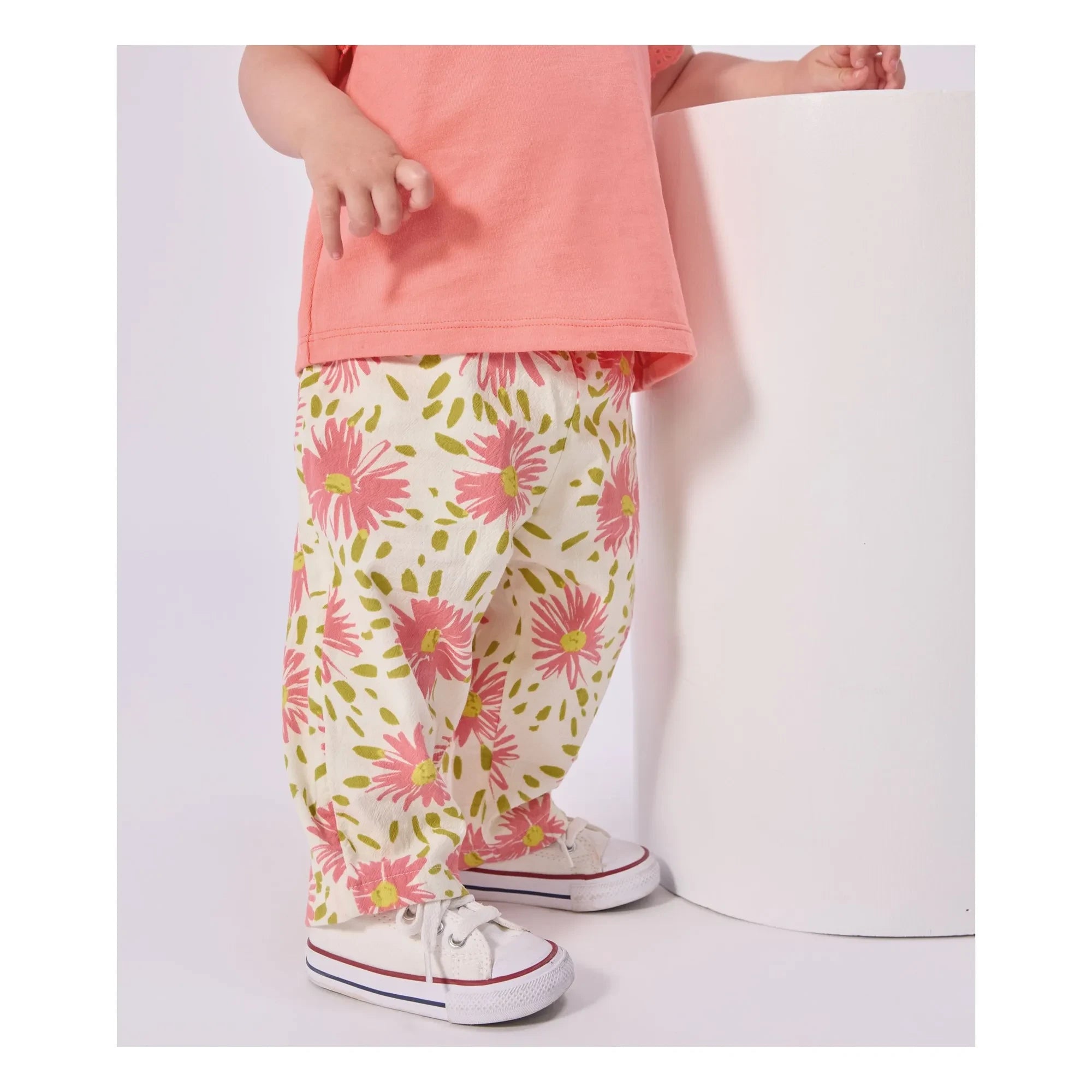 Petit Bateau – Bébé Flower Hose aus Bio-Baumwolle | Weiß